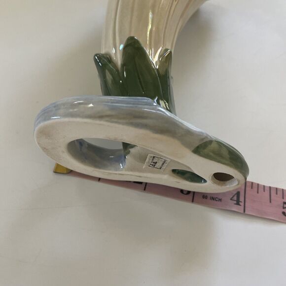 Vintage Fitz Floyd Art Nouveau Flower Vase 7” Japan 1978 Hand Painted Iridescent - Picture 6 of 9